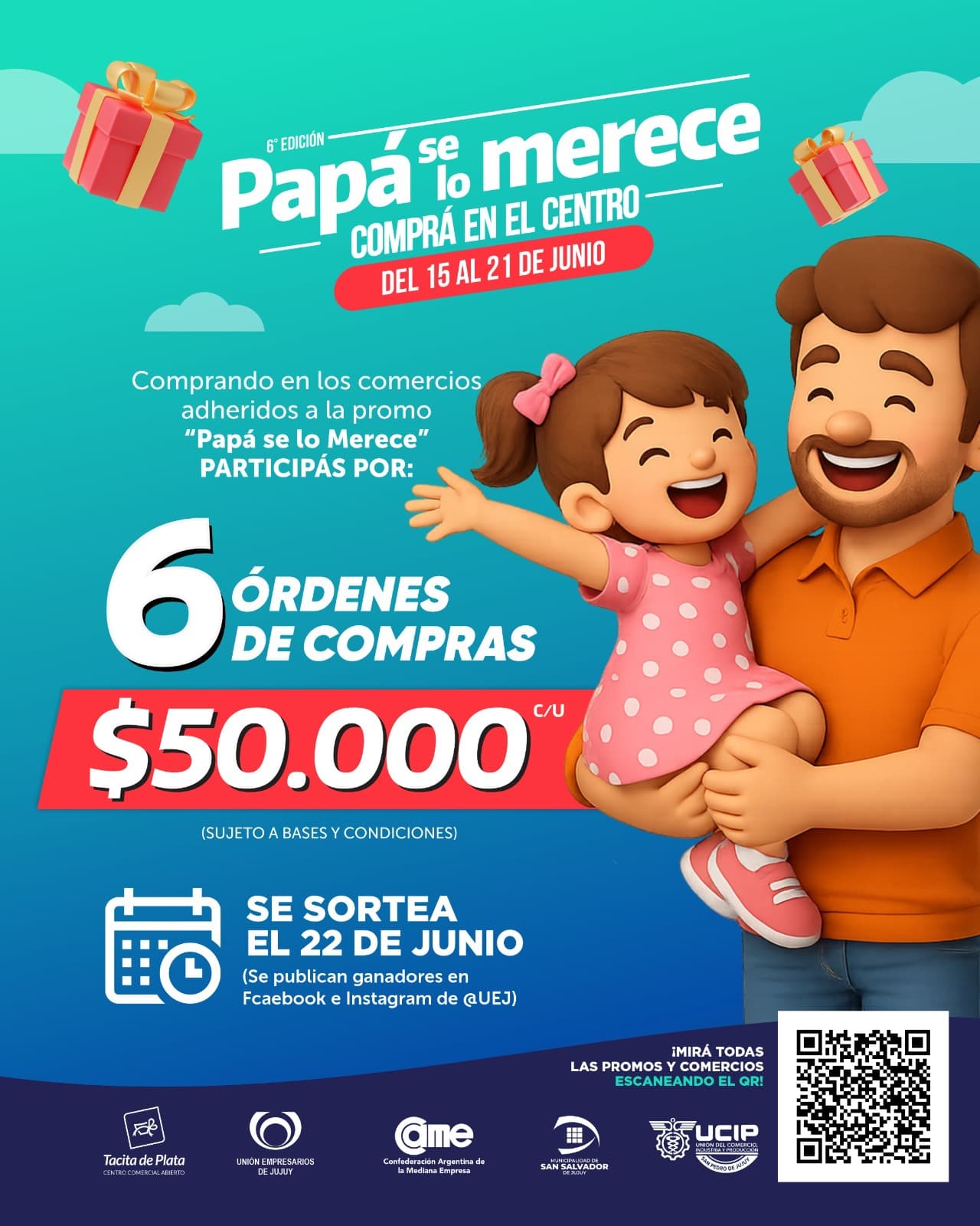 Papá se lo Merece: Comprá en el Centro. Más de 15 comercios se suman con promociones y sorteos