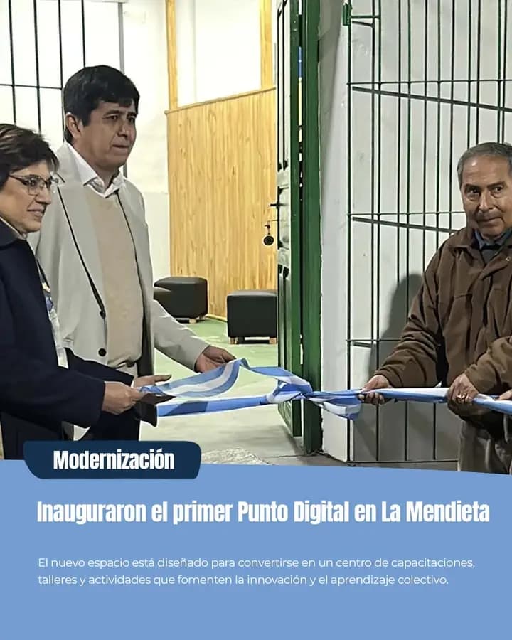 Inauguraron el primer Punto Digital en La Mendieta