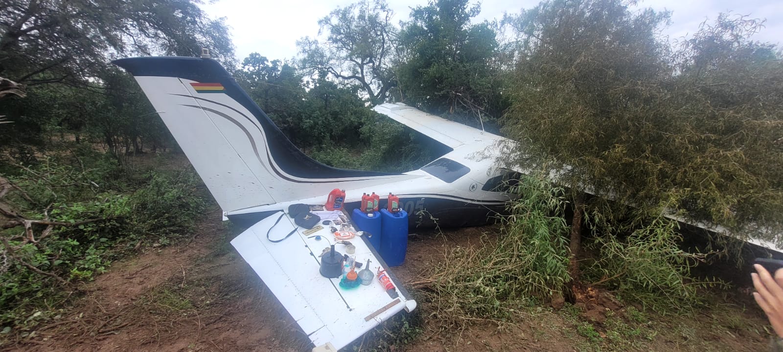 Avioneta siniestrada en una finca del paraje de Los Blancos