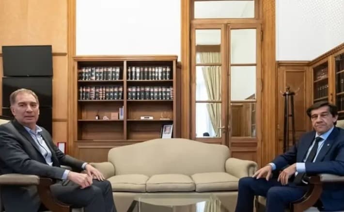 El ministro Diego Santilli recibió al gobernador de Jujuy Carlos Sadir 