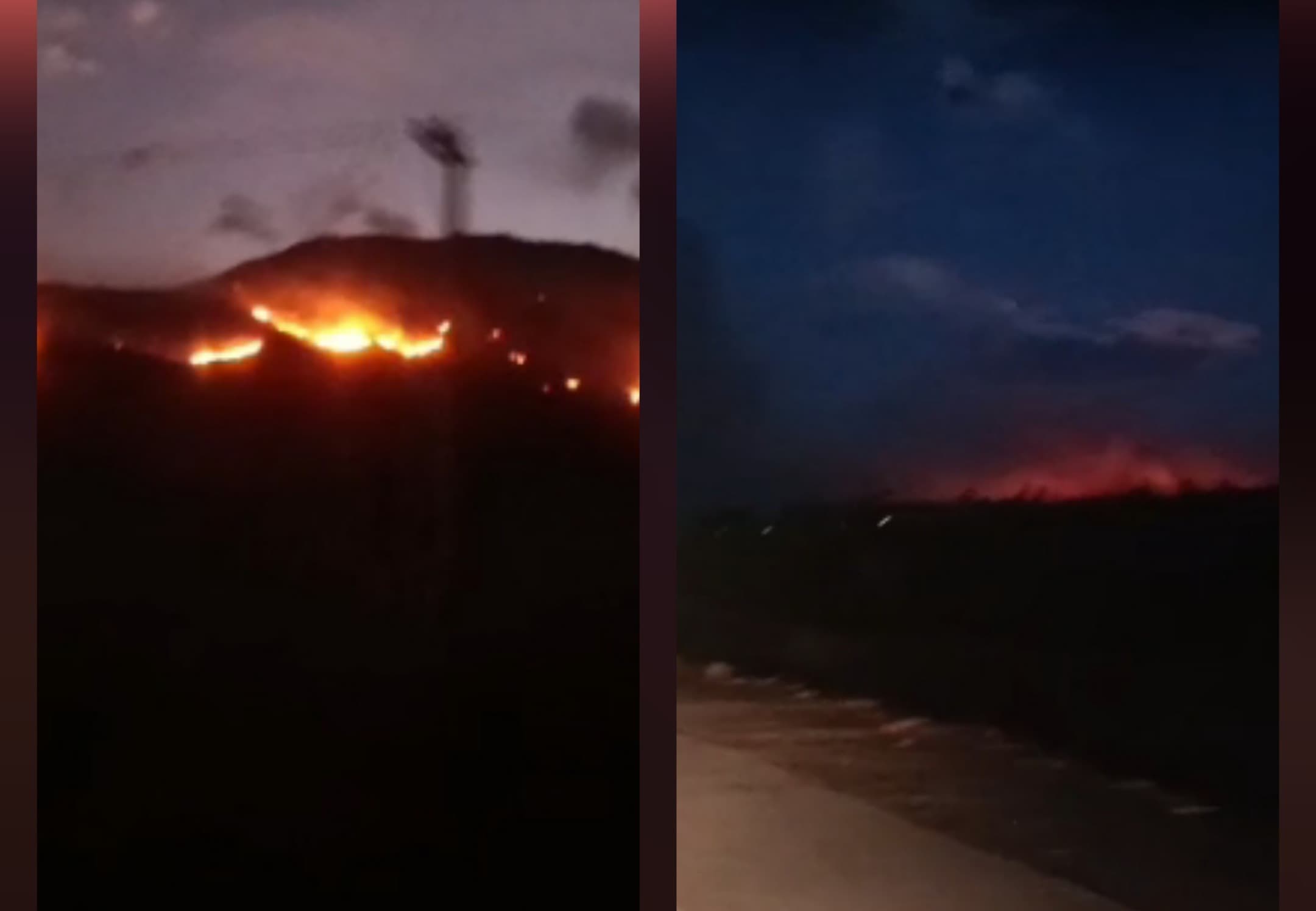 Por ahora:  Se mantiene controlado el fuego a la altura de Bárcena 